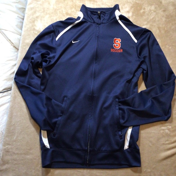 Syracuse University Soccer Nike FitDry Zip Front Athletic Jacket Size Small - Picture 2 of 7